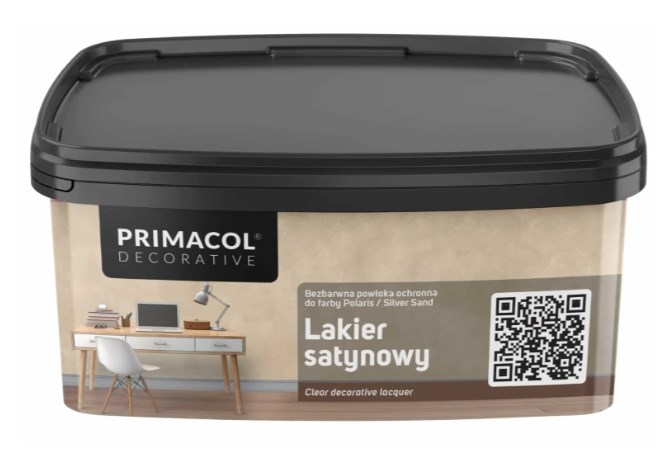 Lakier satynowy Primacol Decorative 1 l – bezbarwna powłoka ochronna do efektów dekoracyjnych